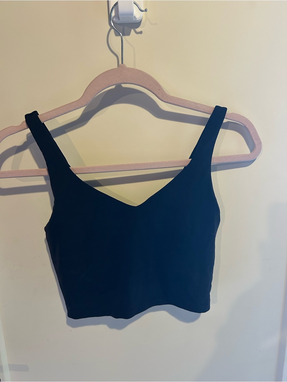 aerie Black V-Neck Cropped Tank